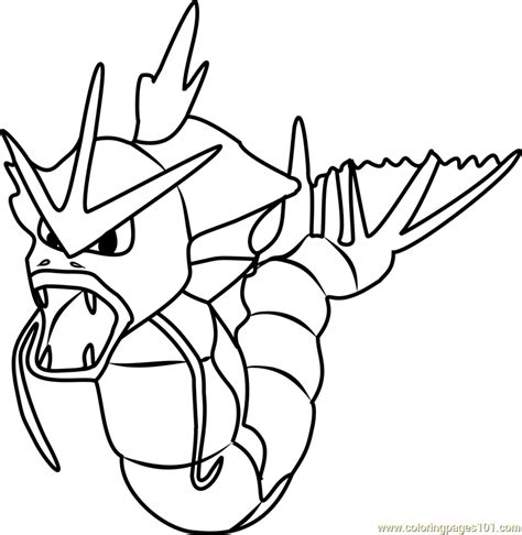 Gyarados Pokemon Go Coloring Page Free Pokémon Go Coloring Pages