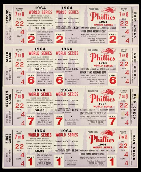 Lot Detail 1964 Philadelphia Phillies Phantom World Series Ticket