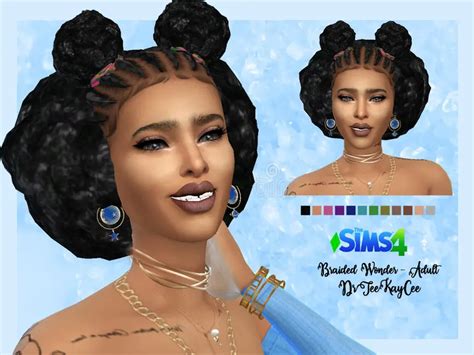 Pontytail Sims 4 Cc Hair Black Girl Eb2