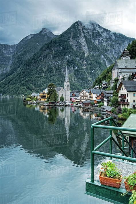 Hallstatt Village And Lake Obertraun Gmunden Austria