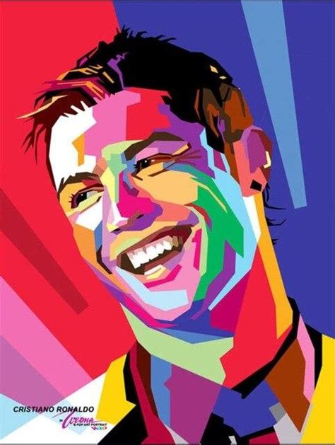 Colorful Cristiano Ronaldo People Paint By Number Painting By Numbers