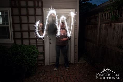How To Photograph Sparkler Writing Practically Functional