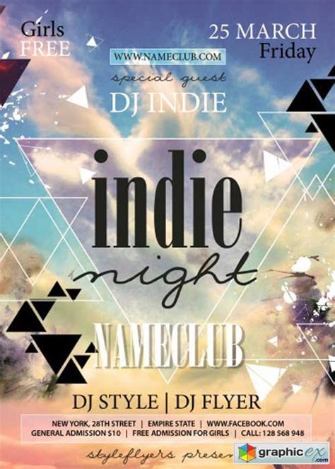 Indie Night V3 Psd Flyer Template With Facebook Cover Free Download