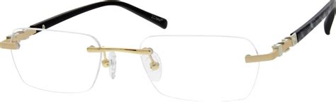 gold rimless eyeglasses 1647 zenni optical eyeglasses
