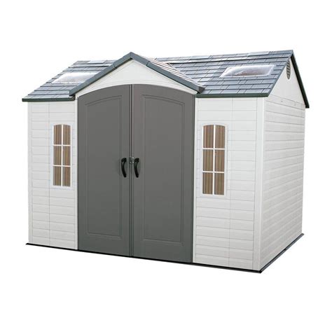 Complementary addition to yards or gardens. Lifetime 10 ft. x 8 ft. Outdoor Garden Shed-60005 - The ...