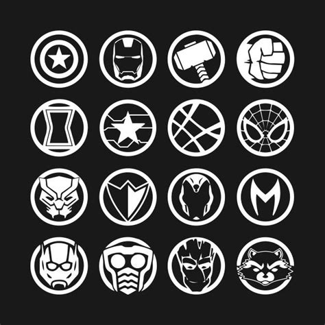 Avengers Infinity War Heroes Icon Marvel Superhero Logos Avengers