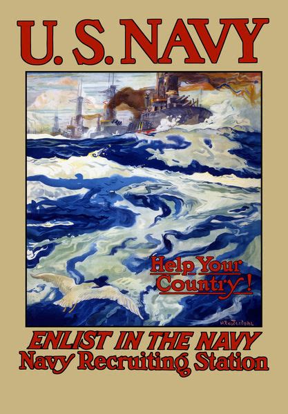 Help Your Country Enlist In The Navy Mixed Media Art Prints And