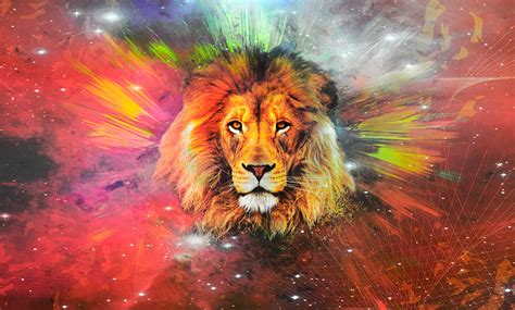 Lion In Galaxy Wallpaper 4k Ultra Hd Id5070