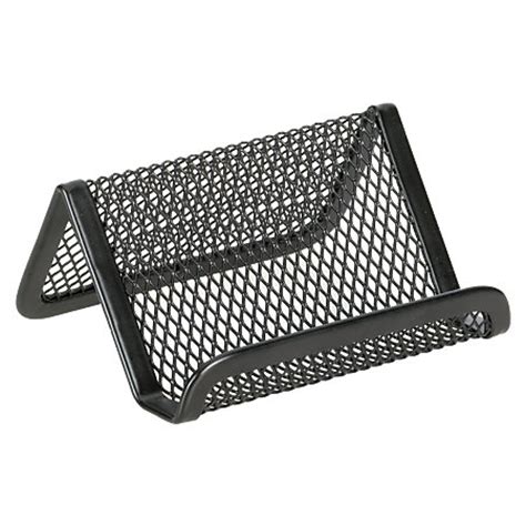 Business cards are 3 1/2 x 2 and are printed on premium cardstock. OfficeMax Mesh Business Card Holder Black by Office Depot ...