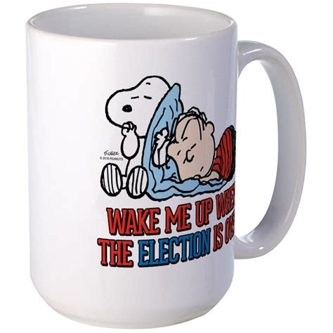 Cafepress Snoopy Wake Me Up Large Mug 15 Oz Ceramic Large Mug