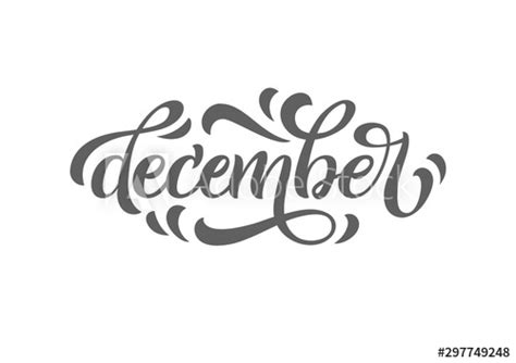 December Lettering Typography Inspirational Quote Typography For