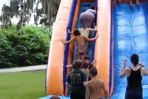 Womans Water Slide ‘fail Ends Hilariously