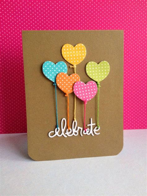 Similarly, you can design your very own birthday card with the help of your fingers and thumb. A Little Bit of Patti: 5 Great Ideas for Cute and Easy Balloon Themed Handmade Greeting Cards