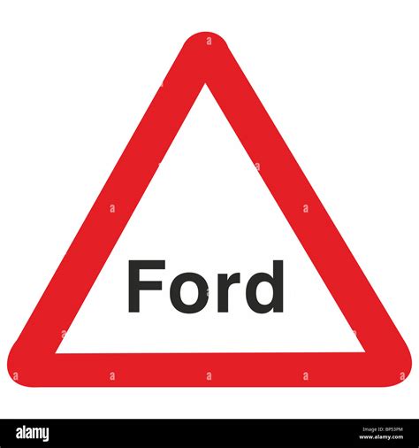 Uk Road Sign Ford Stock Photo Alamy