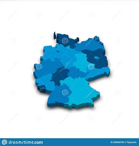 Germany Political Map Of Administrative Divisions Cartoon Vector