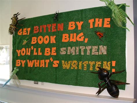 Book Bug Bulletin Board Library Bulletin Boards Summer Books Kids