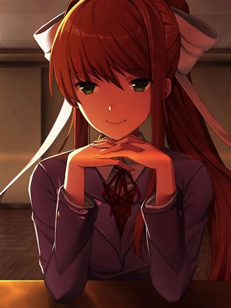 Download 1080x1920 Wallpaper Just Monika Doki Doki Literature Club