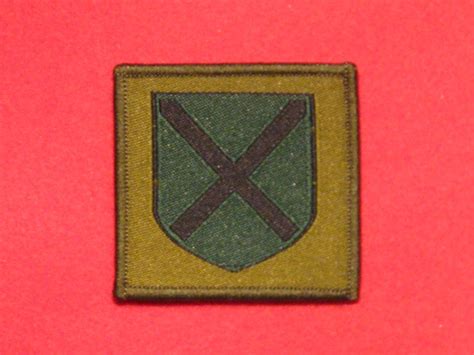 British Army 52nd Lowland Brigade Formation Badge Green Shield Pre 2002