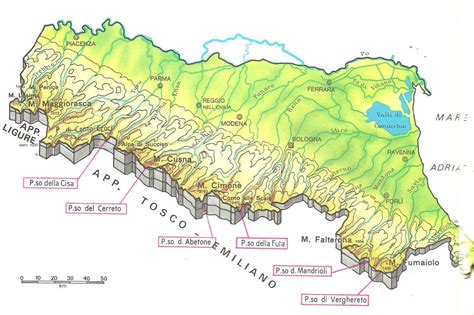 Cartine Geografiche Dellemilia Romagna Italia
