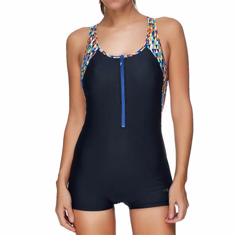Buy Front Zipper Swimwear Sexy Women Bathing Suit One