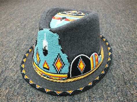 Hat Beaded With Native American Beads Nw Creations And Collectibles