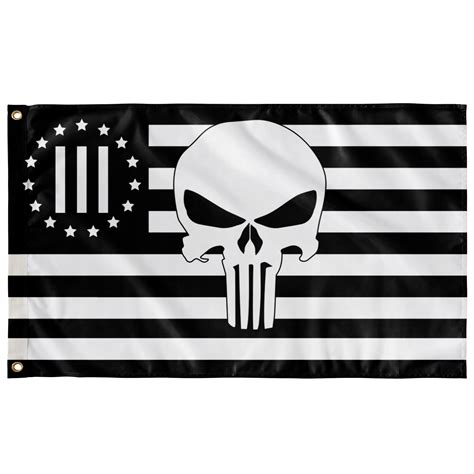 We The Three Punisher Flag Rebel Decal