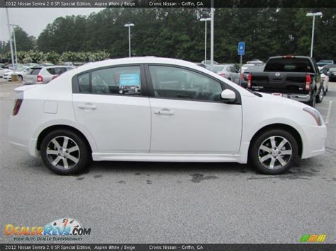 2012 Nissan Sentra 20 Sr Special Edition Aspen White Beige Photo 6