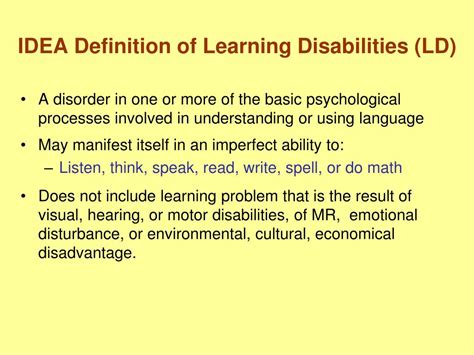 Ppt Chapter 5 Learning Disabilities Powerpoint Presentation Free
