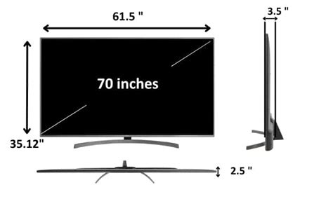 70 Inch Tv Dimensions And Measurements