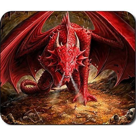 Popcreation Red Dragon Mouse Pads Gaming Mouse Pad 984x787 Inches