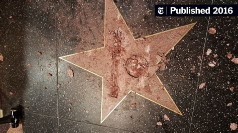 Donald Trumps Star On Hollywood Walk Of Fame Is Smashed The New York