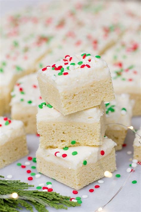 Christmas Sugar Cookie Bars With Cream Cheese Frosting Freutcake