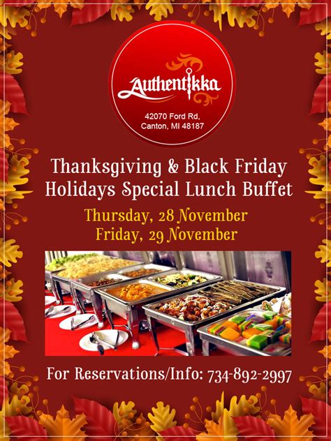 What Ro Pack For Lunch On Black Friday - Thanksgiving Day & Black Friday Special Lunch Buffet @ Authentikka