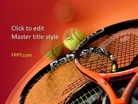 Free Tennis Rackets Powerpoint Template Free Powerpoint Templates