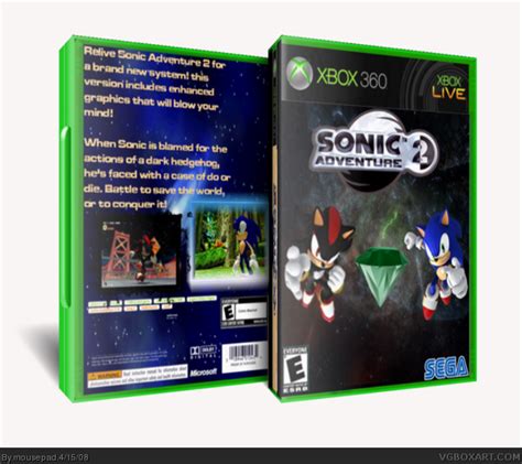 Sonic Adventure 2 Xbox 360 Box Art Cover By Mousepad