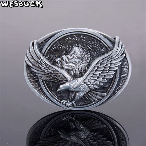 Wesbuck Brand Eagle Metal Cool Belt Buckles For Man Unisex Western