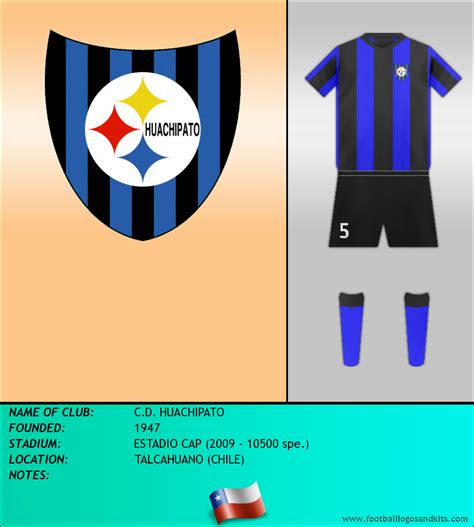 Huachipato won the 1974 first division football championship, with this triumph they are the only chilean football team from the south of chile to obtain the title. Huachipato F.C. of Chile crest and kit. They were founded in 1947.