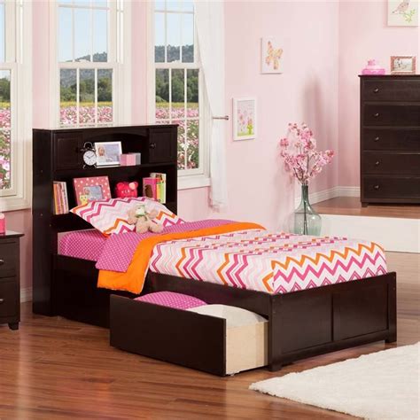 Leo And Lacey Twin Xl Storage Platform Bed In Espresso Homesquare