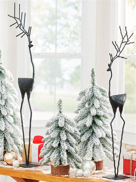 It is a great centerpiece for any home. Metal Reindeer, Set of Two (With images) | Christmas ...