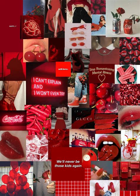 Red Wallpaper Collage