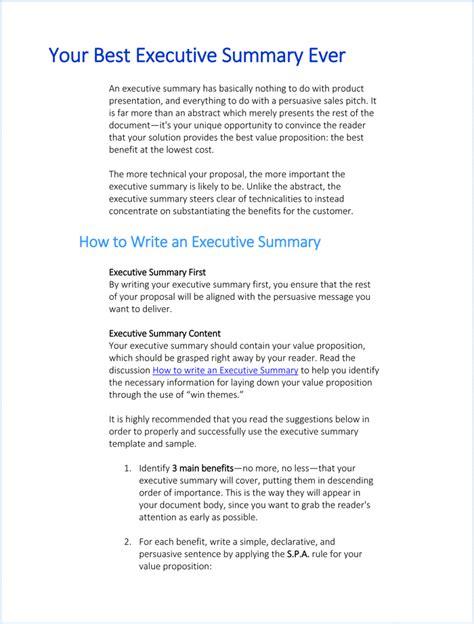 Learn tips to write an engaging summary and download the free executive summary templates to get started. Writing Executive Summary Template | Executive summary ...