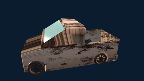 3d Model Game Ready Rusted Van Car Vr Ar Low Poly Cgtrader