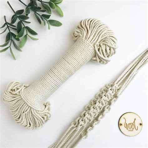 3mm Cotton Macrame Rope By Wool Couture | notonthehighstreet.com