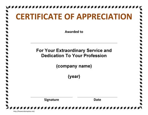 4 years of service certificate templates are collected for any of your needs. 30 Free Certificate of Appreciation Templates and Letters