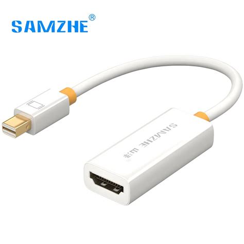 A new macbook air has a pair of ports. SAMZHE Mini DisplayPort to HDMI Adapter Thunderbolt to ...