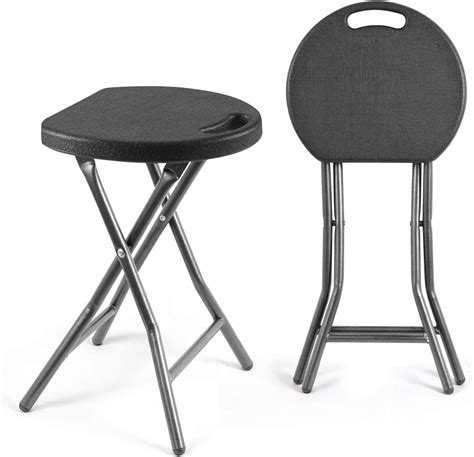 Rfiver Folding Stoolsset Of Twolight Weight Metal And Plastic Foldable Stools136kgs Capacity