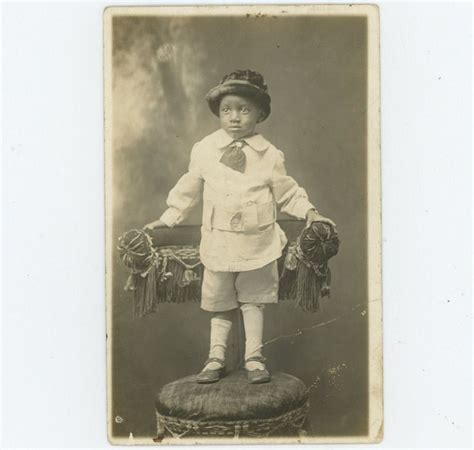 African American Boy 1910s Vintage Portrait Photo Rppc 03879