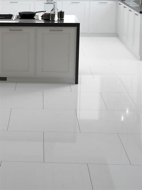 Rectified White Gloss Porcelain Floor Tile Ubicaciondepersonascdmx