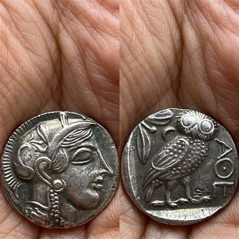 Ancient Greek Old Silver Tetradrachm Coin Athens Attica Owl 500bc Ebay