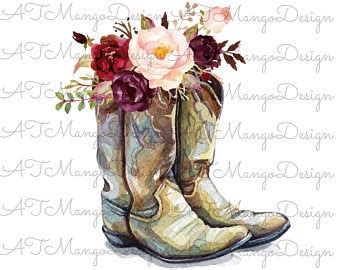 Free shipping and free returns on eligible items. Library of cowboy boots with flowers banner black and ...